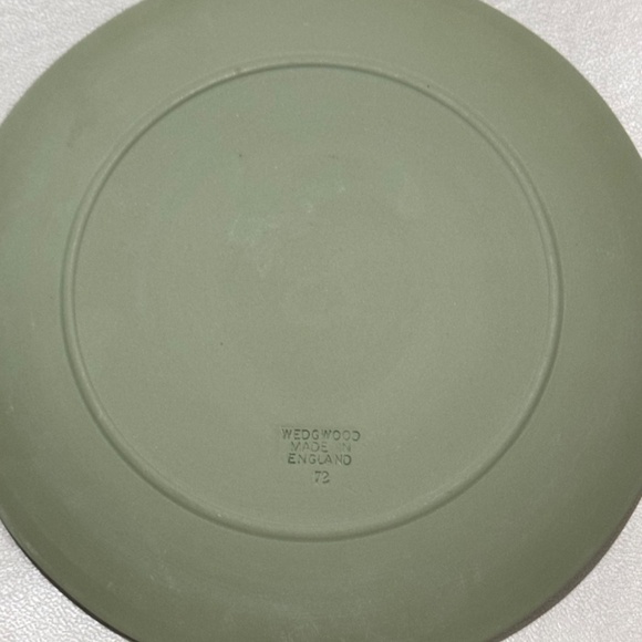 Vtg Wedgwood Jasper Sage Green Mother Plate 1972 With Pamphlet Made In England - Picture 4 of 8